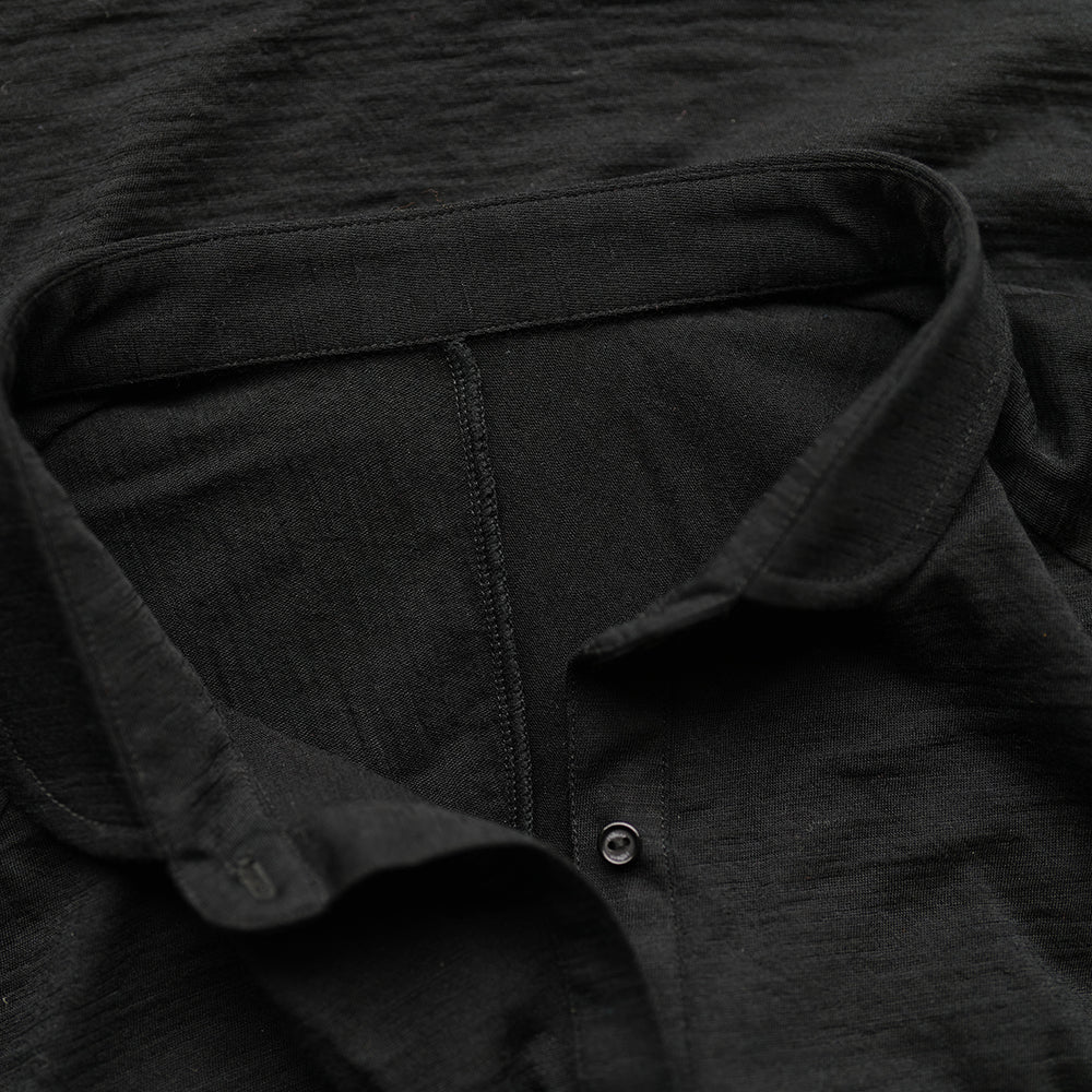 Womens 120 Ultrafine Cropped Blouse (Black)