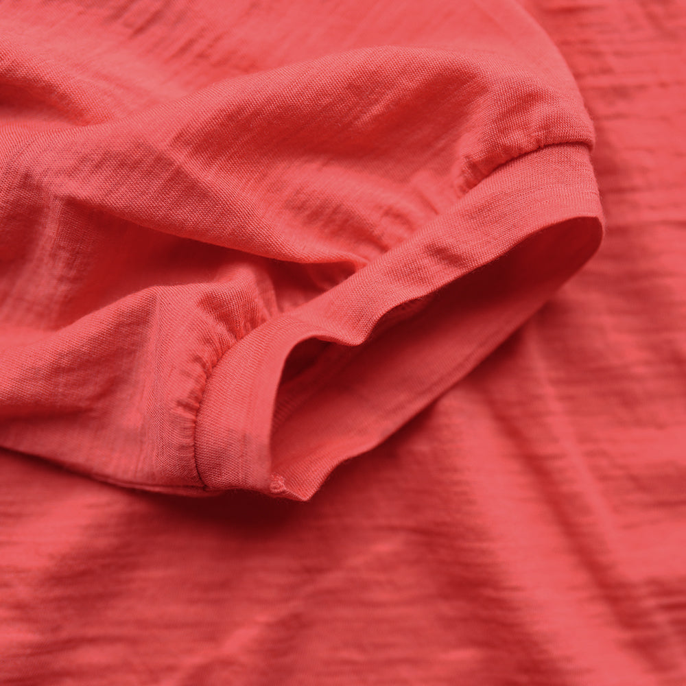 Womens 120 Ultrafine Cropped Blouse (Coral)
