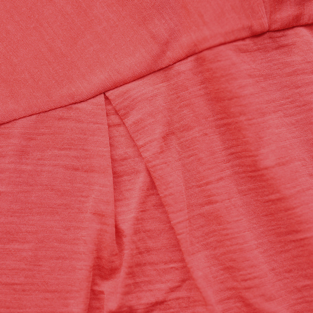 Womens 120 Ultrafine Cropped Blouse (Coral)