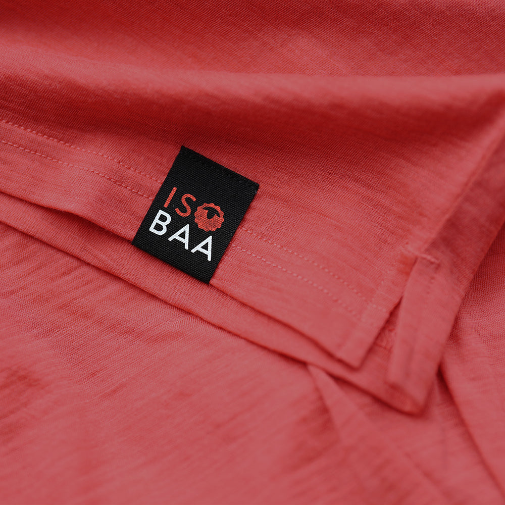 Womens 120 Ultrafine Cropped Blouse (Coral)