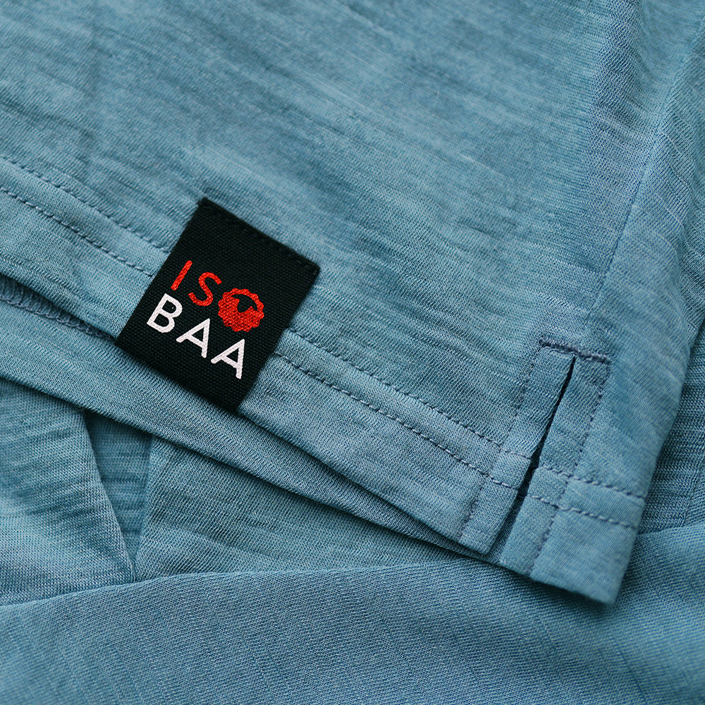 Womens 120 Ultrafine Cropped Blouse (Lagoon)