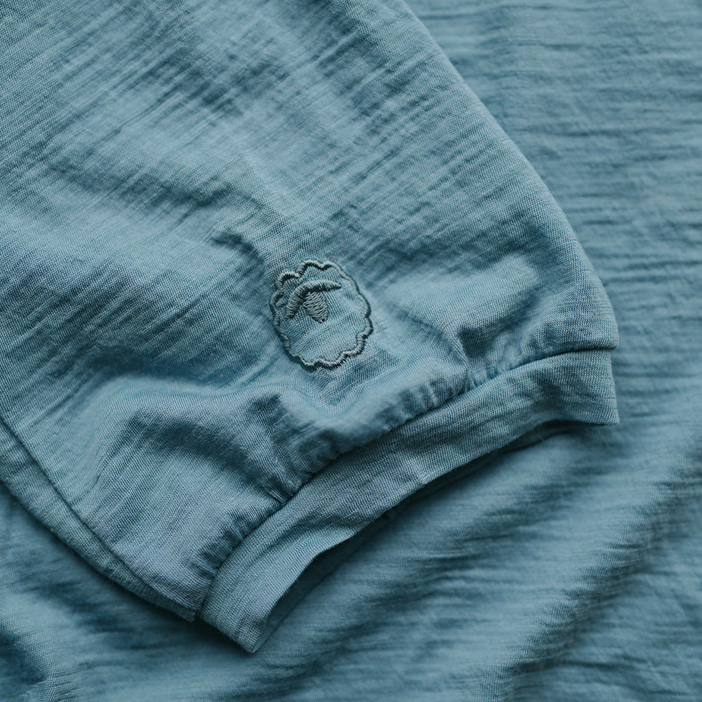 Womens 120 Ultrafine Cropped Blouse (Lagoon)