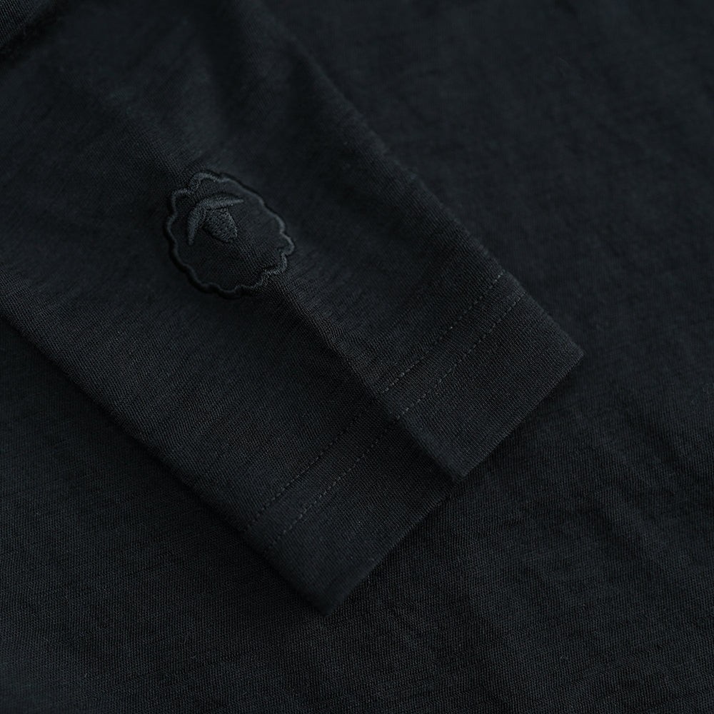 Womens 120 Ultrafine LS Crew (Black)