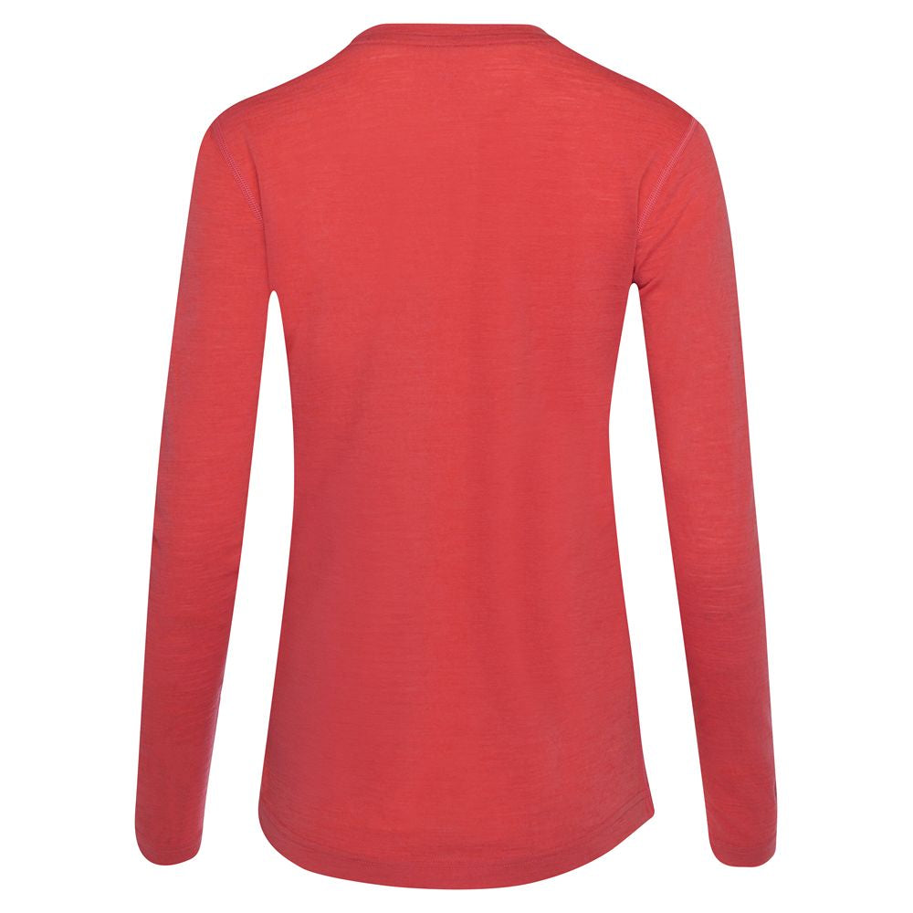 Womens 120 Ultrafine LS Crew (Coral)