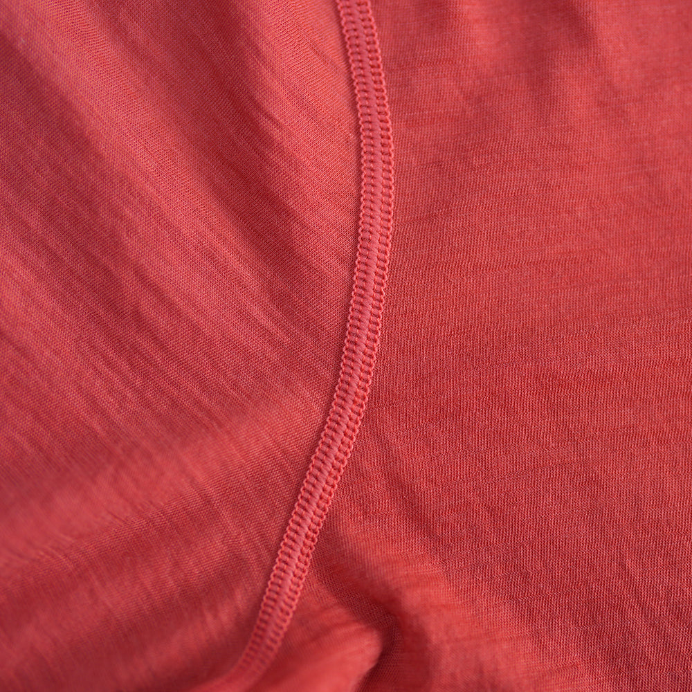 Womens 120 Ultrafine LS Crew (Coral)