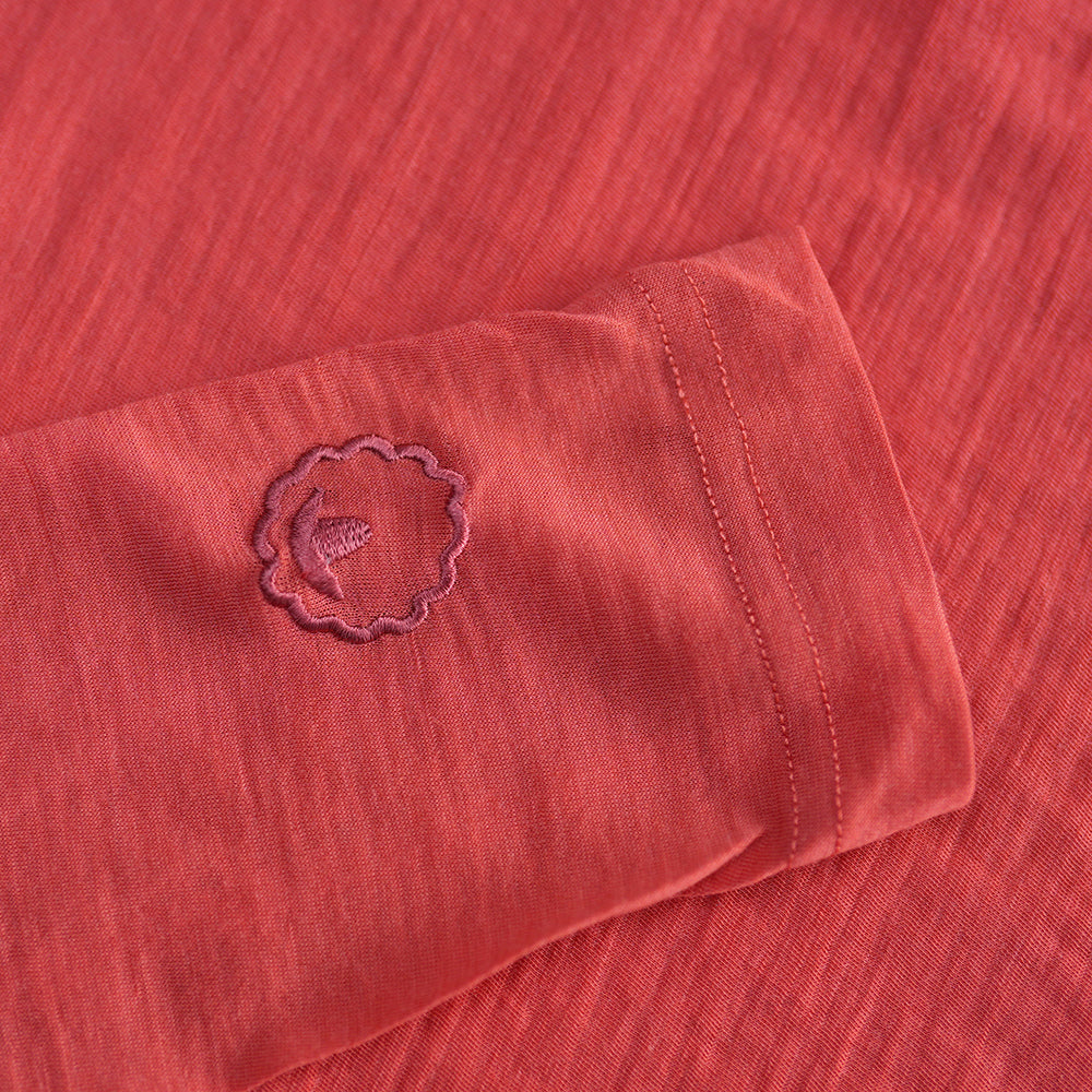 Womens 120 Ultrafine LS Crew (Coral)