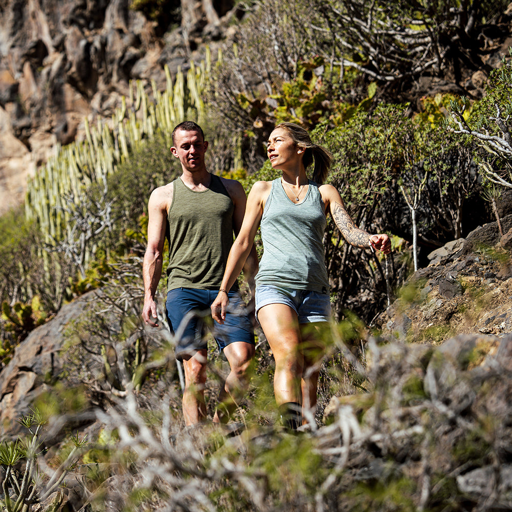 Womens 120 Ultrafine Racer Vest (Agave) | Model: IsabelC