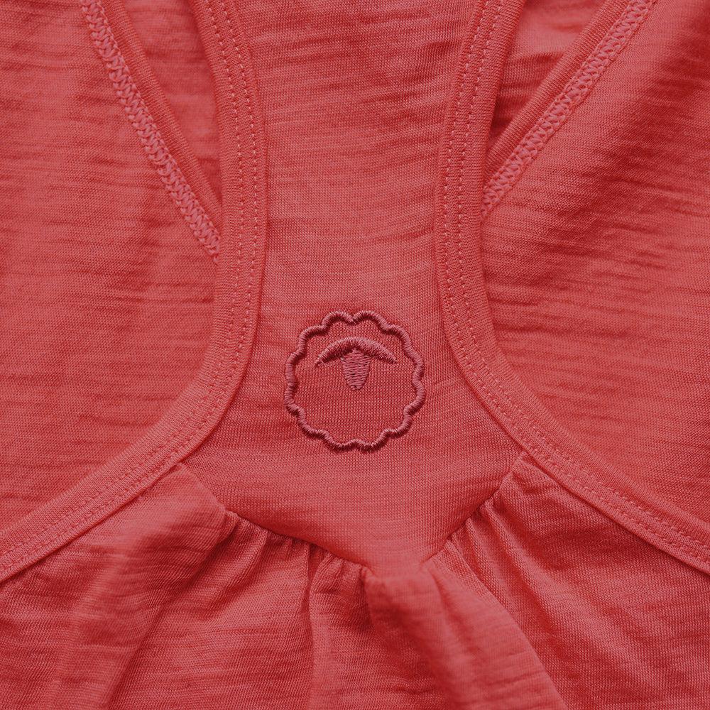 Womens 120 Ultrafine Racer Vest (Coral)