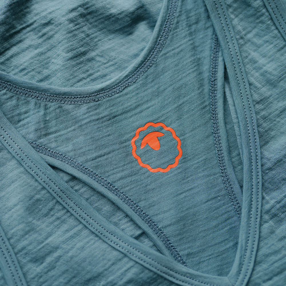 Womens 120 Ultrafine Racer Vest (Lagoon)