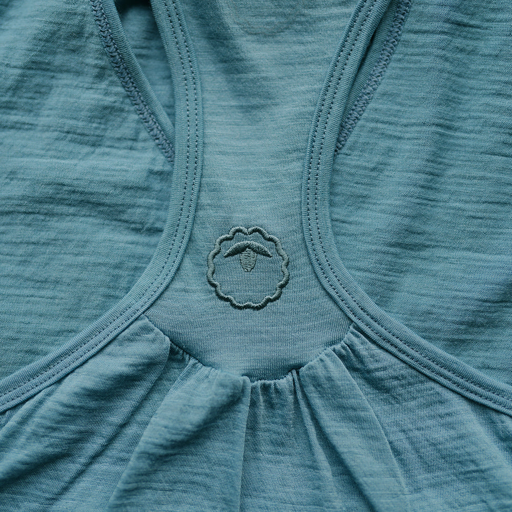 Womens 120 Ultrafine Racer Vest (Lagoon)