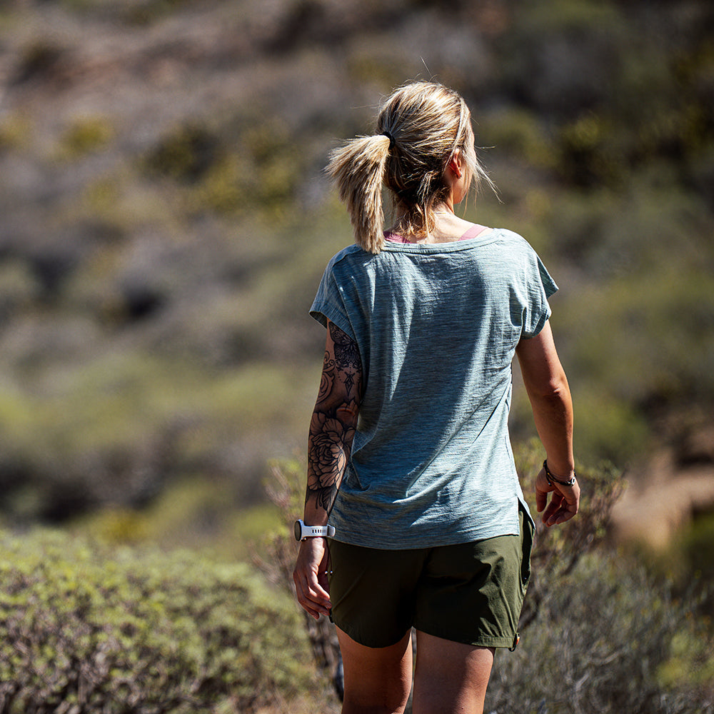 Womens 120 Ultrafine SS Scoop Top (Agave) | Model: IsabelC