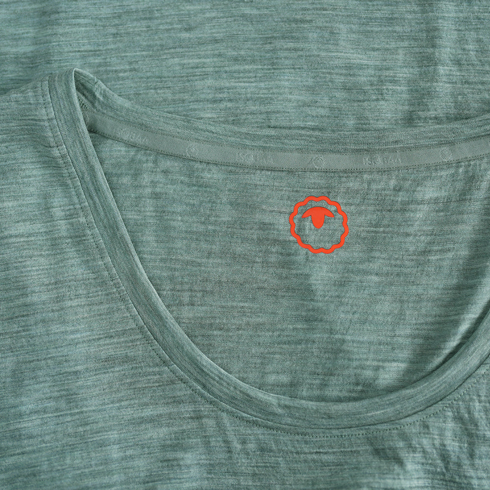 Womens 120 Ultrafine SS Scoop Top (Agave)
