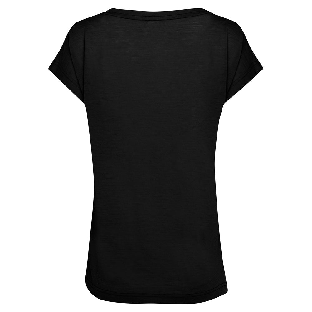 Womens 120 Ultrafine SS Scoop Top (Black)
