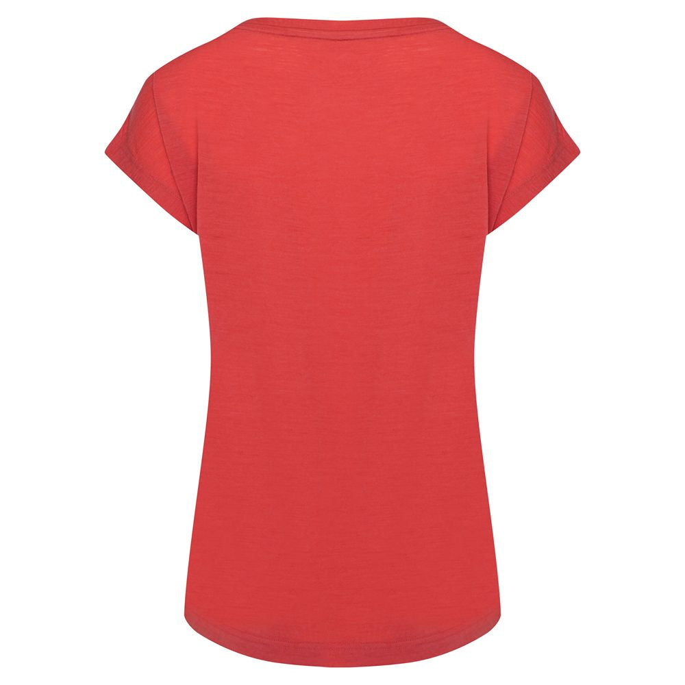 Womens 120 Ultrafine SS Scoop Top (Coral)
