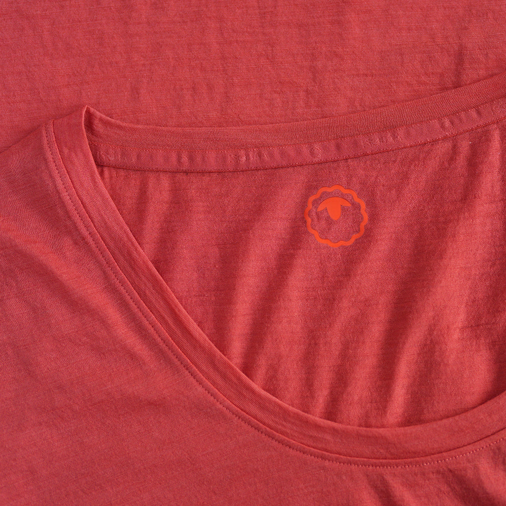 Womens 120 Ultrafine SS Scoop Top (Coral)