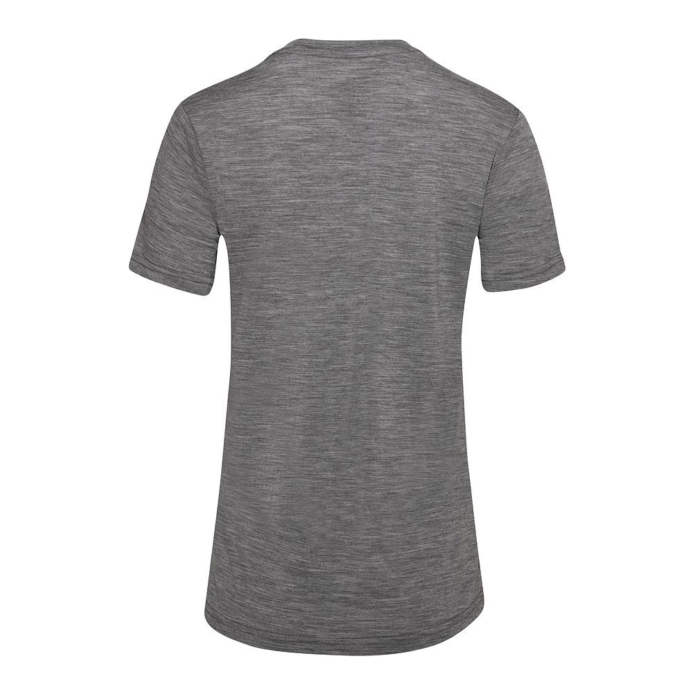Isobaa Womens Merino 150 Sunset T-Shirt (Charcoal Melange/Black)