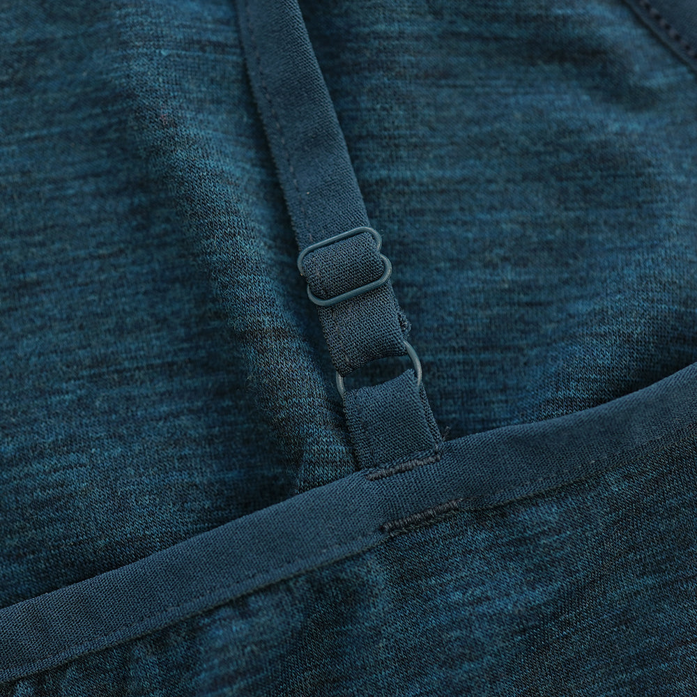 Womens Merino Blend 160 Crop Top (Petrol)