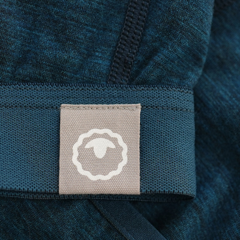 Womens Merino Blend 160 Crop Top (Petrol)