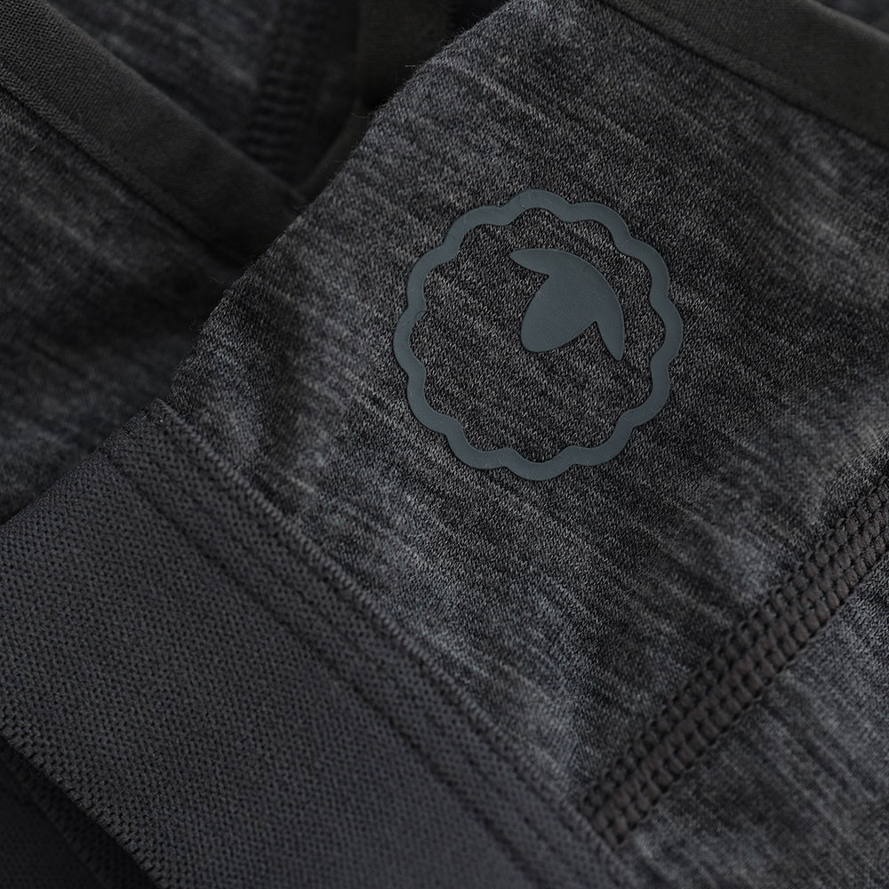 Womens Merino Blend 160 Crop Top (Smoke Melange)