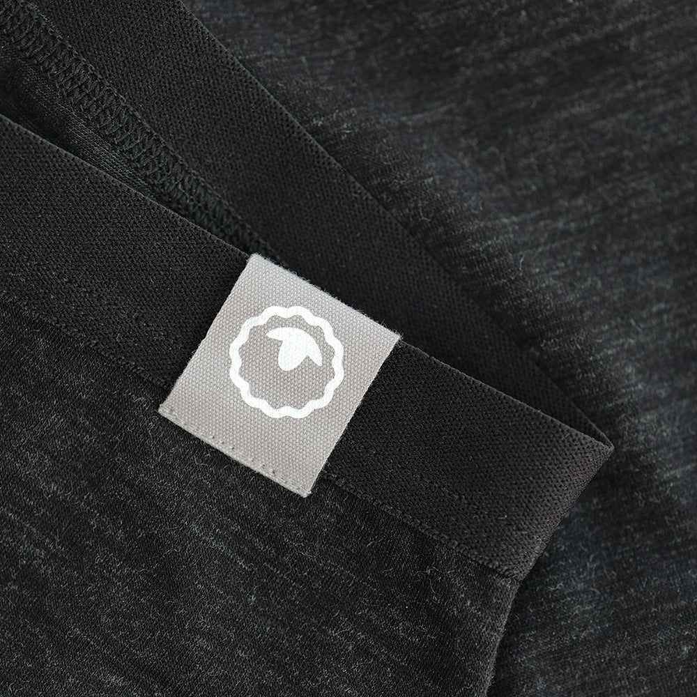 Womens Merino Blend 160 Hipster Knickers (Black Melange)