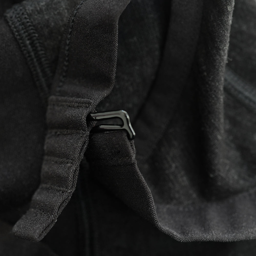 Womens 160 Racer Crop Top (Black Melange)