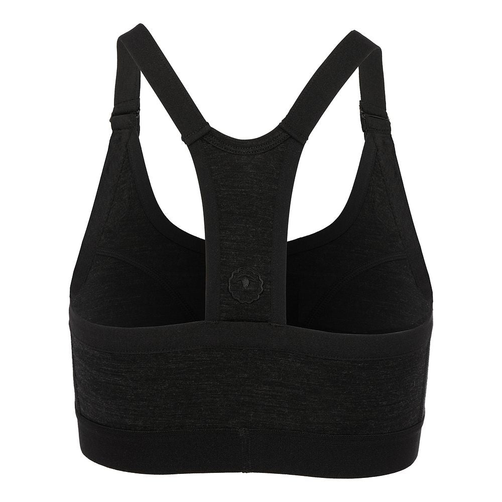 Womens 160 Racer Crop Top (Black Melange)