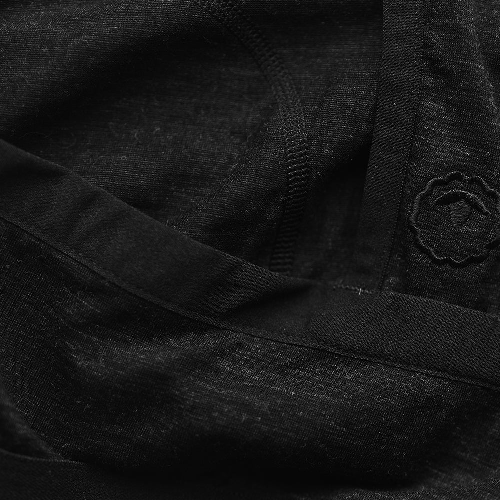 Womens 160 Racer Crop Top (Black Melange)