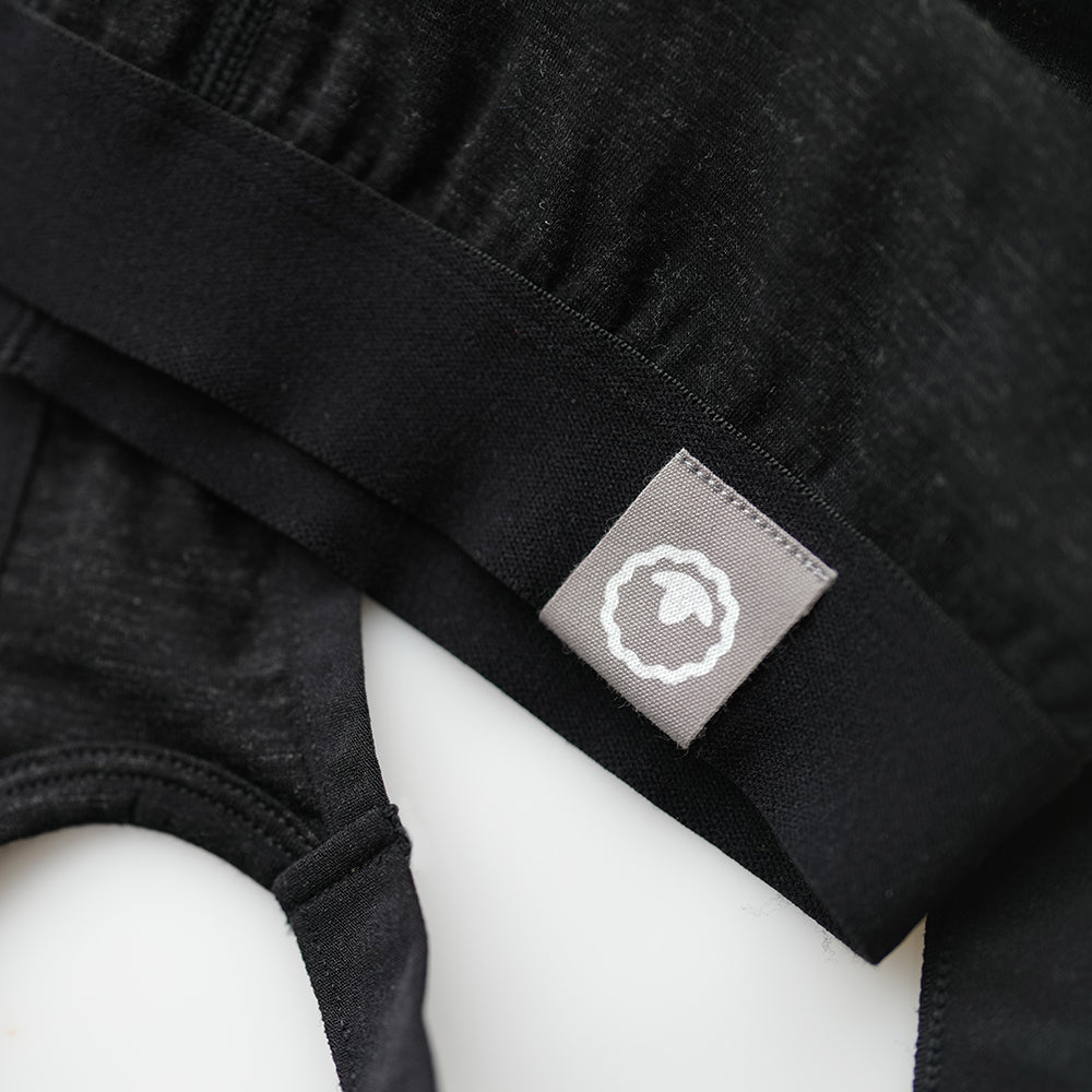 Womens 160 Racer Crop Top (Black Melange)