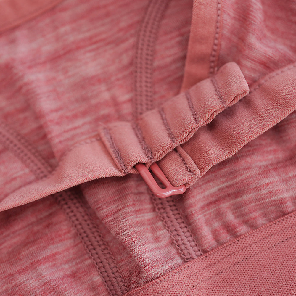 Womens 160 Racer Crop Top (Blush Melange)