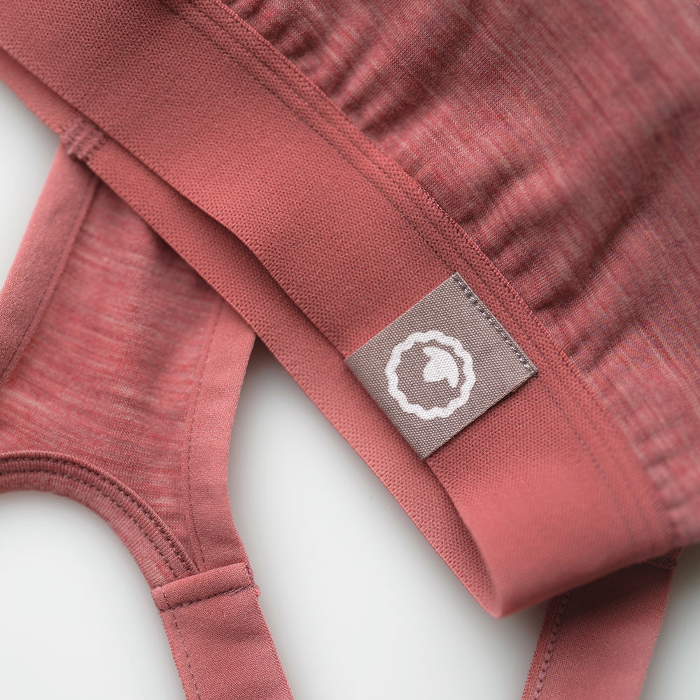 Womens 160 Racer Crop Top (Blush Melange)