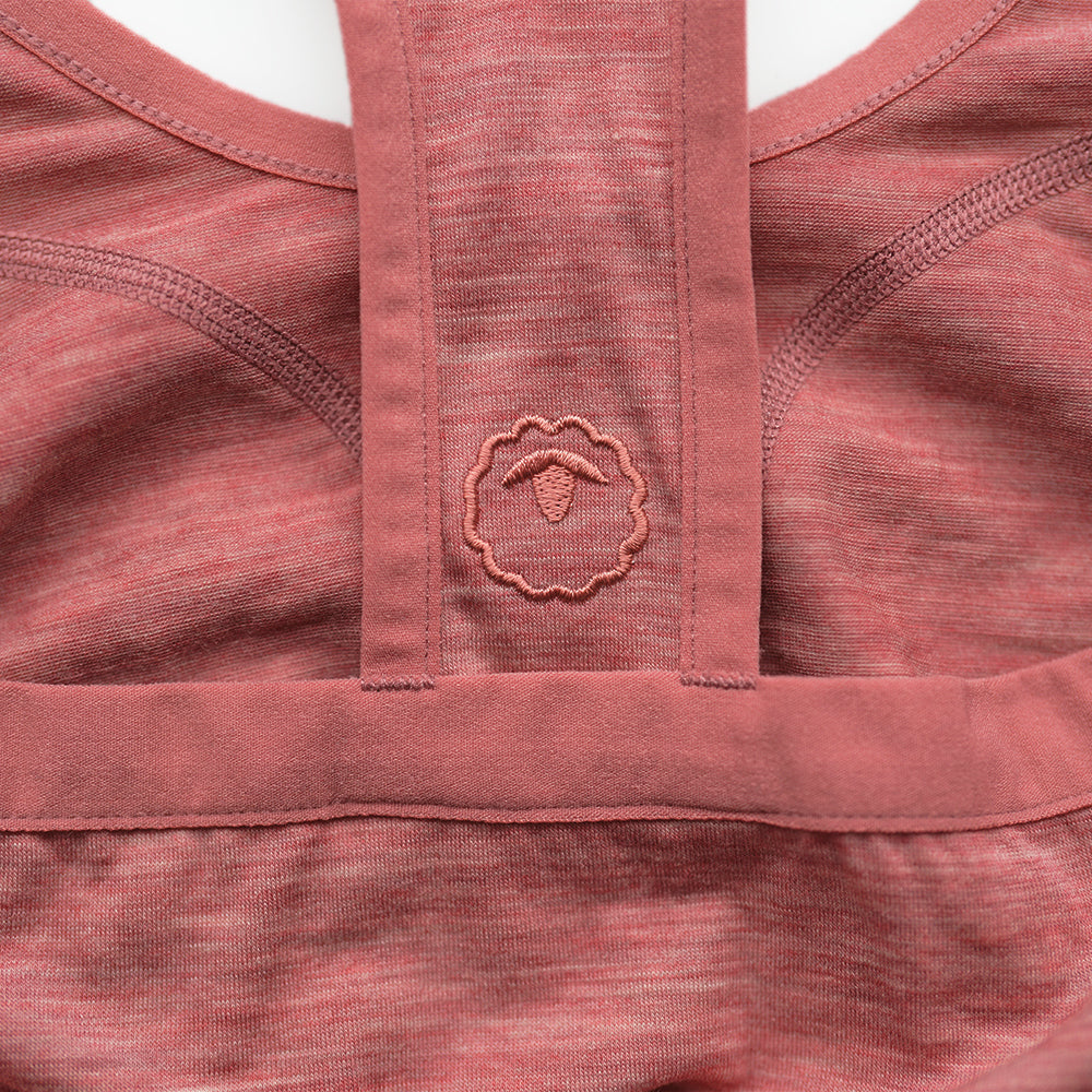 Womens 160 Racer Crop Top (Blush Melange)