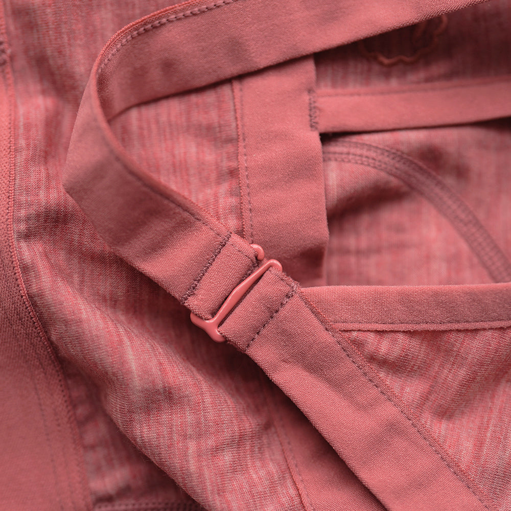 Womens 160 Racer Crop Top (Blush Melange)