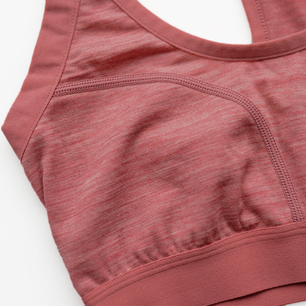 Womens 160 Racer Crop Top (Blush Melange)