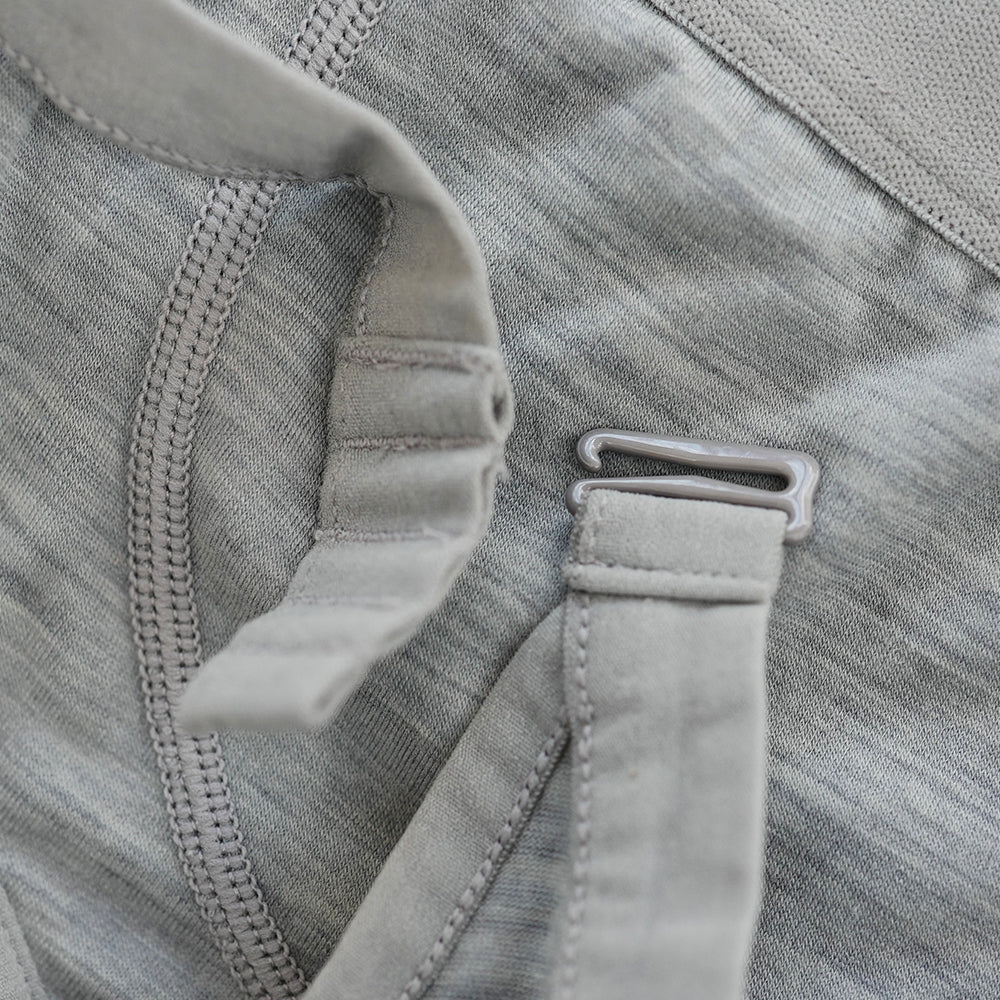 Womens 160 Racer Crop Top (Cloud Melange)