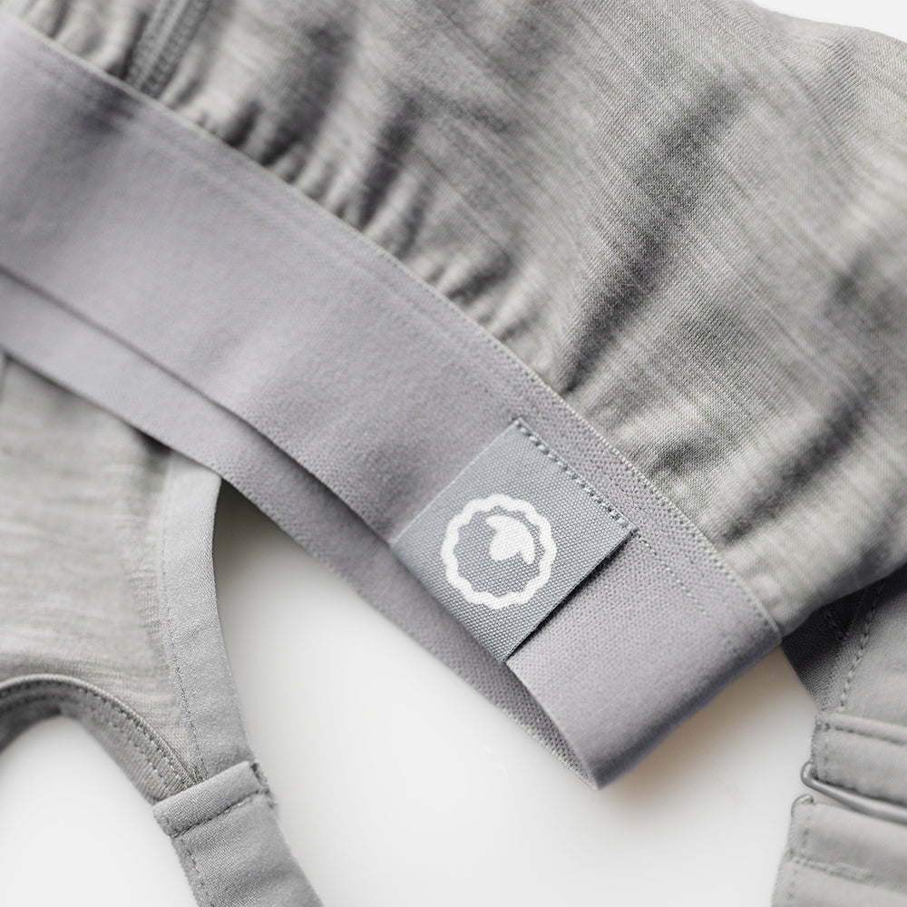 Womens 160 Racer Crop Top (Cloud Melange)