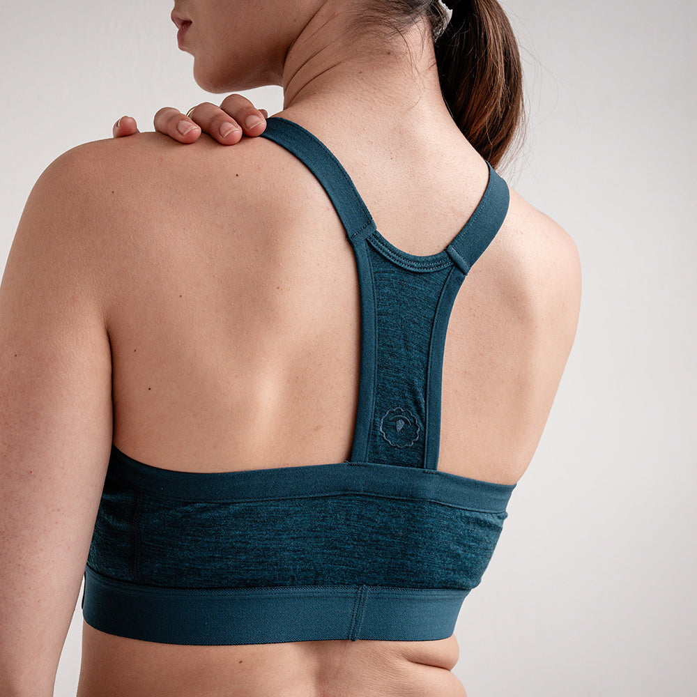 Womens 160 Racer Crop Top (Petrol) | Model: SS25-1