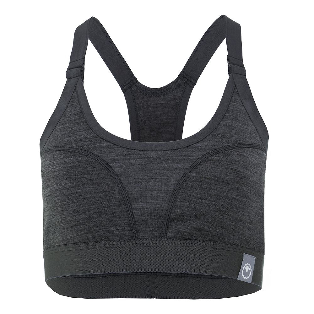 Womens 160 Racer Crop Top (Smoke Melange)