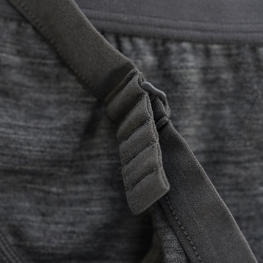 Womens 160 Racer Crop Top (Smoke Melange)