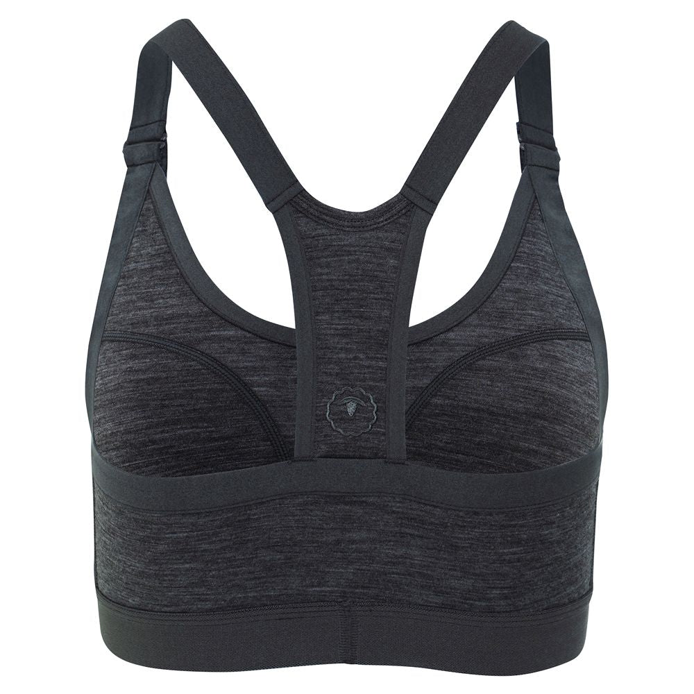 Womens 160 Racer Crop Top (Smoke Melange)