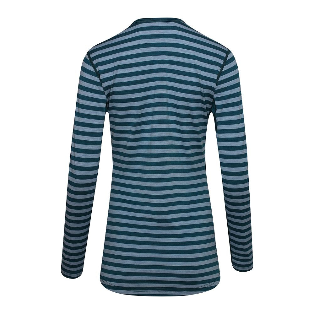 Isobaa | Womens Merino 180 Long Sleeve Crew (Petrol/Sky) | Get outdoors with the ultimate Merino wool long-sleeve top.