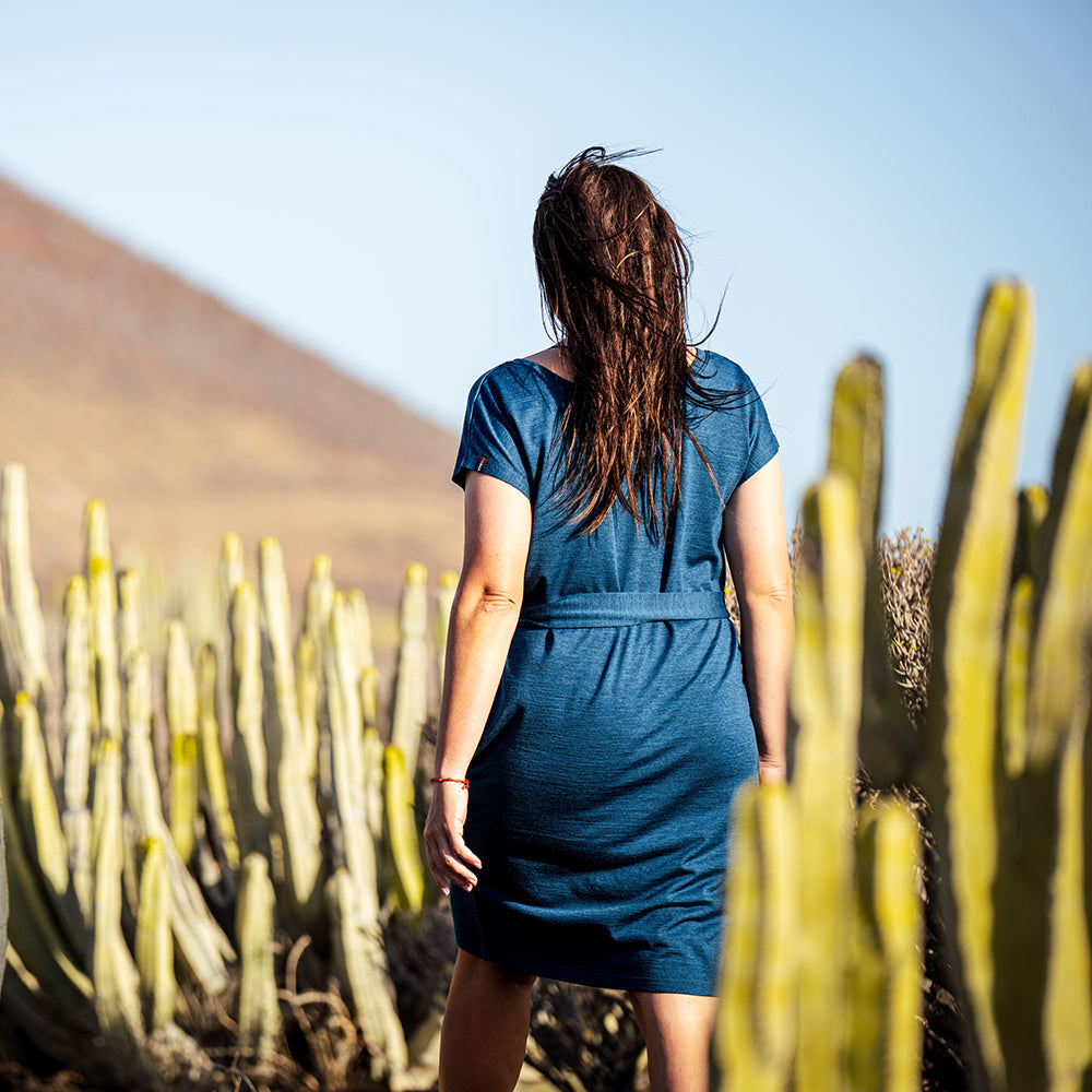 Womens 180 Reversible Dress (Petrol) | Model: Isabel