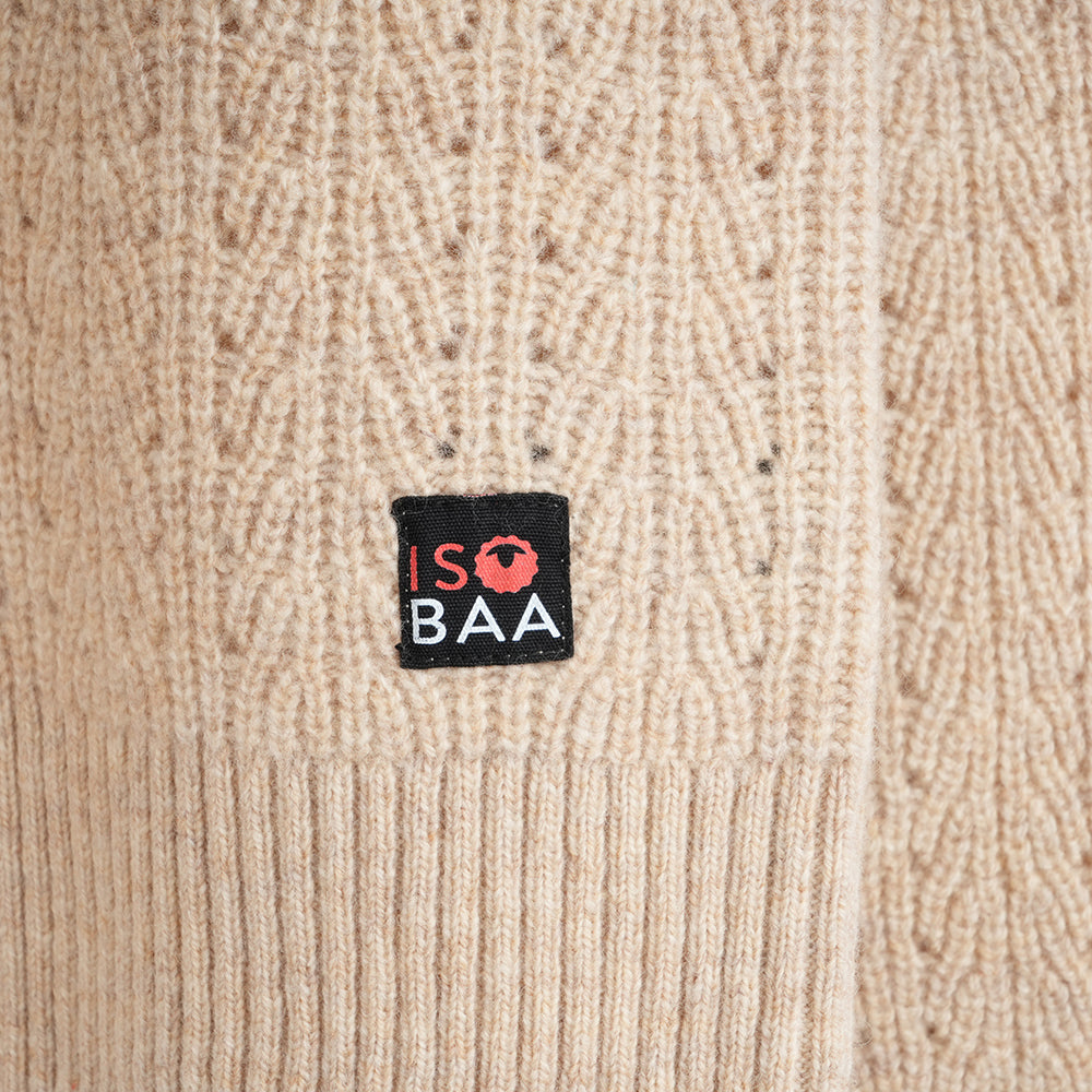 Womens Clover Merino Crew Sweater (Oatmeal)