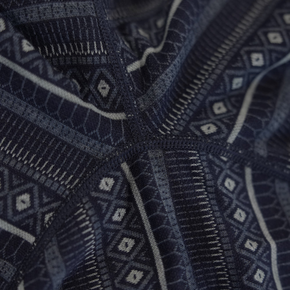 Womens Merino Blend 250 Fairisle Jacquard Tights (Navy/Denim/Agave)