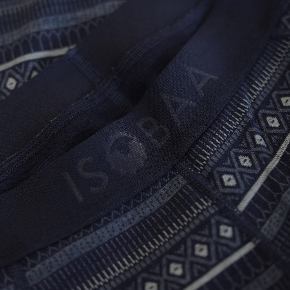 Womens Merino Blend 250 Fairisle Jacquard Tights (Navy/Denim/Agave)