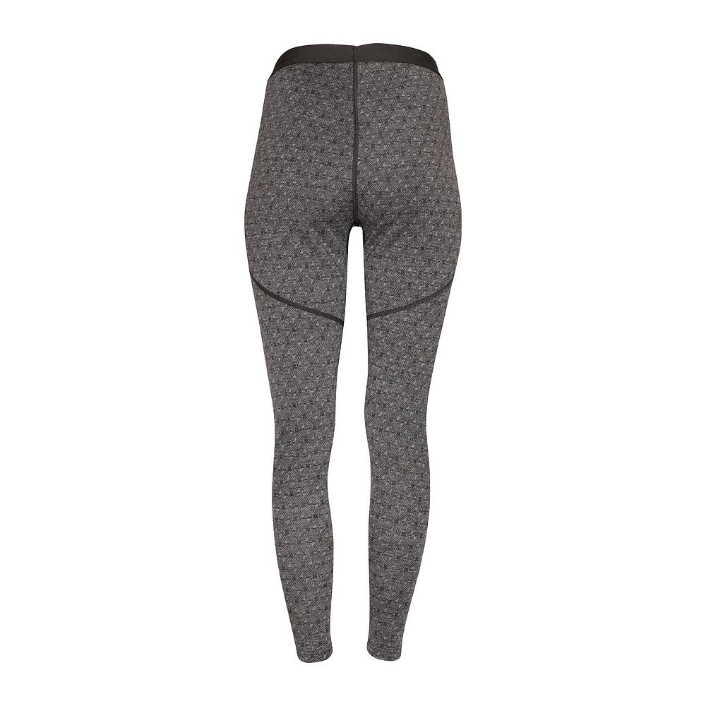 Womens Merino Blend 250 Geometric Jacquard Tights (Smoke/Charcoal)