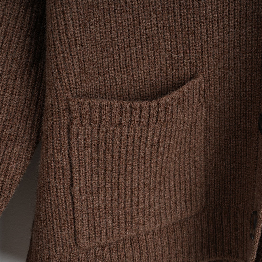 Womens Herdwick Merino Cardigan (Brown)