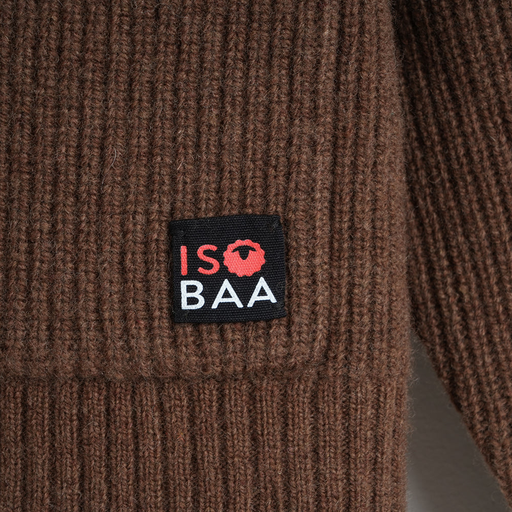 Womens Herdwick Merino Cardigan (Brown)