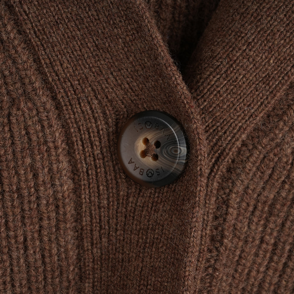 Womens Herdwick Merino Cardigan (Brown)
