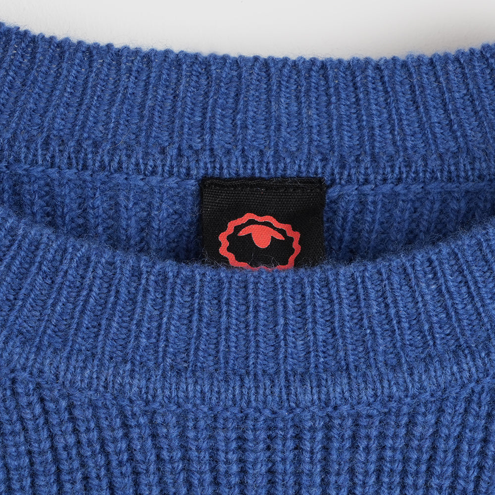 Womens Herdwick Merino Crew Sweater (Denim)