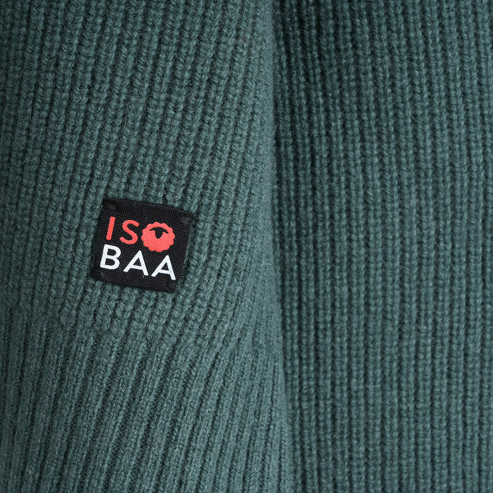 Womens Herdwick Merino Funnel Neck Sweater (Sea Green)
